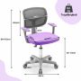 Children's office chair 54x50x91.5cm., gray/purple