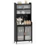 Kitchen cabinet 79x37x192cm., black