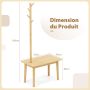 Clothes rack 76x43x168cm., light brown