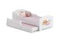 Children's double bed Anna with mattress and safety barrier 164x85x63 / 145x80x15cm, mermaid