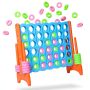 “Connect Four” spēle Relaxdays, XXL, bez somas, Zila/oranža, 120 × 110 × 55 cm