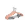 Clothes hangers 10pcs, silver/pink