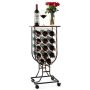 Wine rack 38x30x82cm., black/brown
