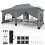 Gazebo 600x300x316cm., gray