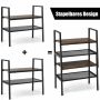 Storage shelf, two-tier, Brown/black, 54.61 × 33.02 × 52.07 cm