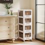 Storage trolley, 4 drawers, White, 41.91 × 91.44 × 27.94 cm