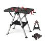 Saw bench, 2-level height adjustment, 32.5 × 25 × 21.5–32.5 inches