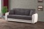 Multifunctional 3-seater sofa bed with storage compartment, 220 x 85 x 91 cm, gray + white