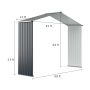 Garden shed extension roof 277x202x64cm., dark grey