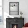 Decorative mirror, vertical or horizontal, wall-mounted, Black, 101.5 × 71 × 3 cm