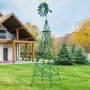 Decorative windmill, With 12 blades, Grey/Green, 67 × 67 × 253 cm