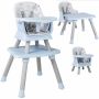 Baby high chair 58x58x98cm., gray/blue