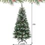 Artificial Christmas tree 1.8 m with snowy needles and red berries