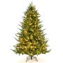 Artificial Christmas tree, 1130 branch tips, 380 LED lights, Green, 135 × 213 × 135 cm