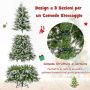 Artificial Christmas tree, 1135 branch tips, Green/white, Ø 124 × 225 cm