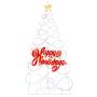 Artificial Christmas tree, 216 LED lights, 6 modes, 87 × 34 × 170 cm