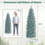 Artificial Christmas tree, 250 LED bulbs, 180 × 55 cm