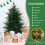 Artificial Christmas tree, 386 branch tips, 180 LED lights, Green, 100 × 136 × 100 cm