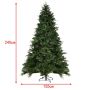 Artificial Christmas tree, 600 LED lights, Green, 155 × 240 cm