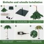 Artificial Christmas palm tree, 250 LED lights, Green, 135 × 180 cm