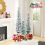 Artificial Christmas Trees, 3 pcs, Green/Silver