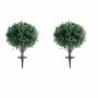 Artificial boxwood balls, 2 pcs, Green, 65 × 35 cm