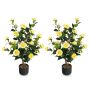 Artificial camellia trees, 2 pcs