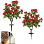 Artificial rose tree, 2-piece, Red/green, Ø 45 × 80 cm