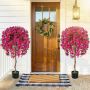 Set of 2 artificial azalea trees