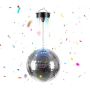 Disko bumba Relaxdays, ar motoru un LED