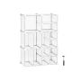 Shelf with 14 compartments, white