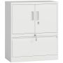 Dokumentu skapis, 2 durvis, plaukts un atvilktne, 80 × 95 × 40 cm