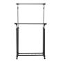 Clothes rack, two-bar with shoe shelf, 84.1 × 50 × 169.9 cm