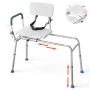 Dušas krēsls VEVOR FBL650411, ar roku balstiem un atzveltni, 103,5 × 102 × 56 cm