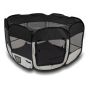 Foldable dog playpen, beige/black