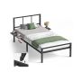 VASAGLE Double Bed, With Shelves