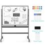 Double-sided magnetic board, with adjustable stand, 90 × 120 cm