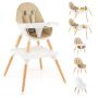 Baby high chair 62x62x100cm., light brown/white
