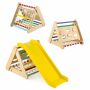 Climbing triangle with slide, various colors