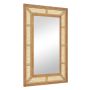 Wall mirror 90x60x1.8cm., light brown