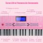 Electric keyboard, 61 keys, Pink, 83 × 27.5 × 9 cm