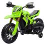 Elektriska bērnu motocikls ar riteņiem Aiyaplay 105x57x62cm, zaļas/melnas krāsas