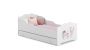 Children's bed Anna with drawer and mattress 164 cm x 85 cm x 63 cm, princess with unicorn