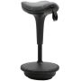 Ergonomisks biroja šūpuļkrēsls, Regulējams augstums, Pelēks, 34 × 34 × 65,5–83,5 cm