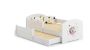 Children's double bed Luk with mattress and safety barrier 164x85x63 / 145x80x15cm, princess with moon