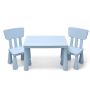 Children's table with chairs, blue
