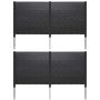 2-piece garden fence 120x115cm., black