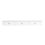 Hanging wall shelf with drawers 94x15x10cm., white/silver color