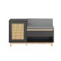 Hallway bench 100x35x60cm., black/light brown