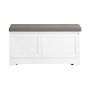Hallway bench 90x36x44cm., white/gray